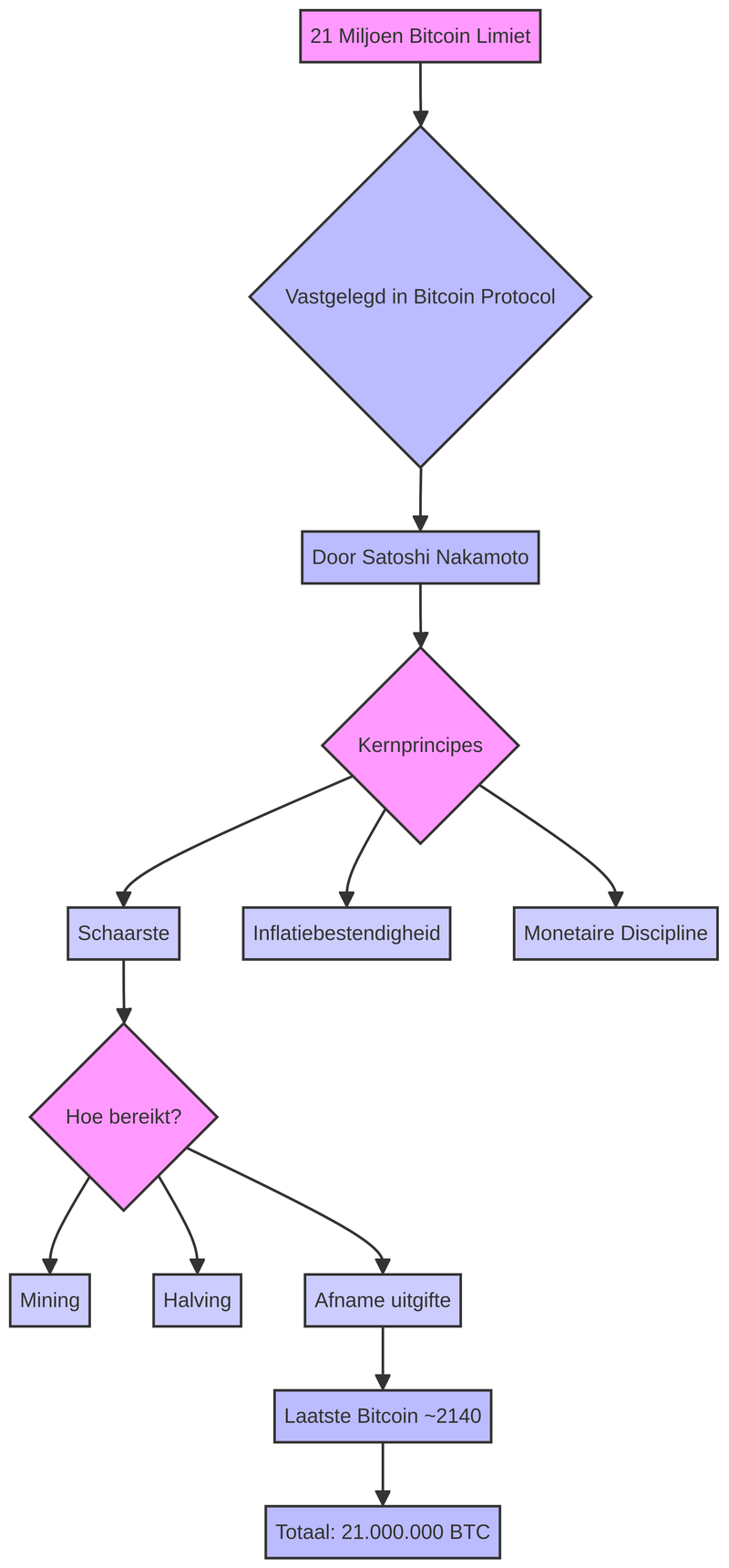 21 Miljoen Bitcoin Limiet Infographic