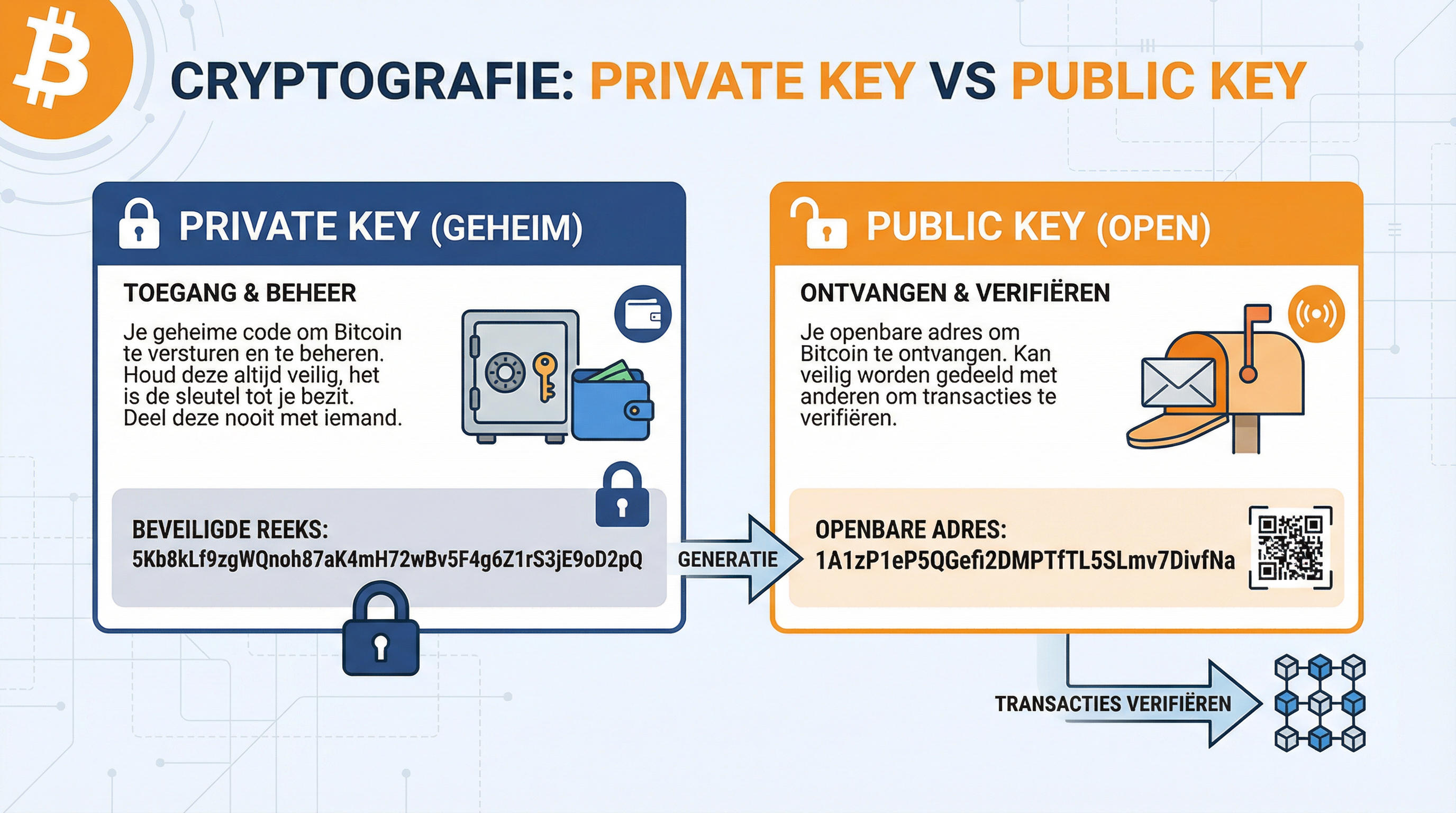 Infographic: Cryptografie in Bitcoin