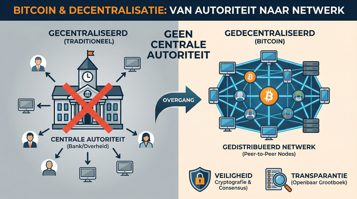 Bitcoin & Decentralisatie: Van Autoriteit naar Netwerk